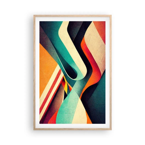Póster en marco roble claro - Composición intensa - 61x91 cm