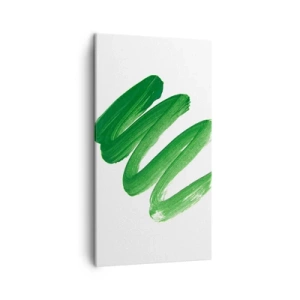 Cuadro sobre lienzo - Impresión de Imagen - Una broma verde - 45x80 cm