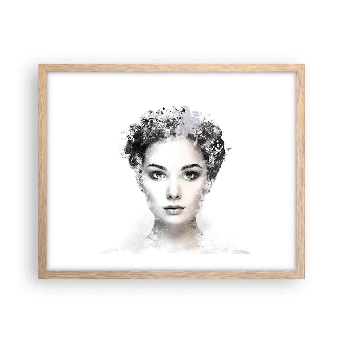 Póster en marco roble claro - Un retrato extremadamente elegante - 50x40 cm