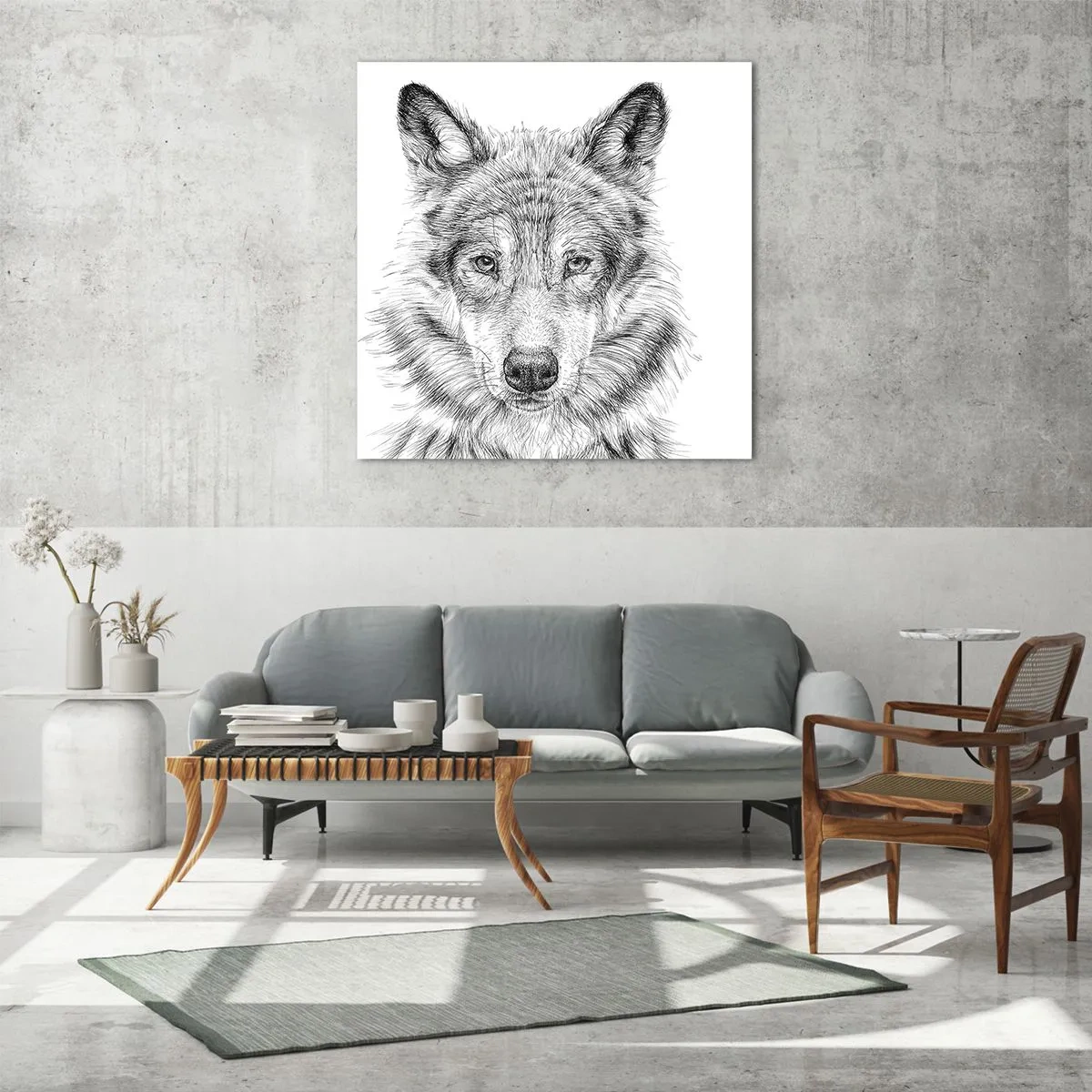 Cuadro sobre vidrio - Impresiones sobre Vidrio - Un líder nato - 70x70 cm