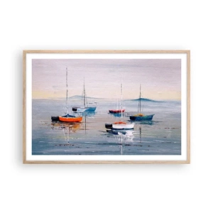 Póster en marco roble claro - Un más que merecido descanso - 91x61 cm