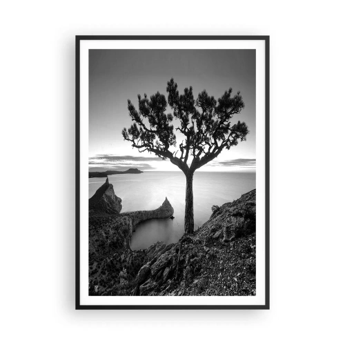 Póster en marco negro - Calma hasta el horizonte - 70x100 cm