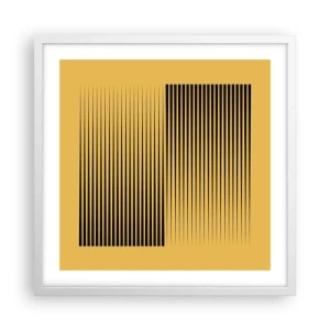 Póster en marco blanco - Cuadrado de opuestos - 50x50 cm
