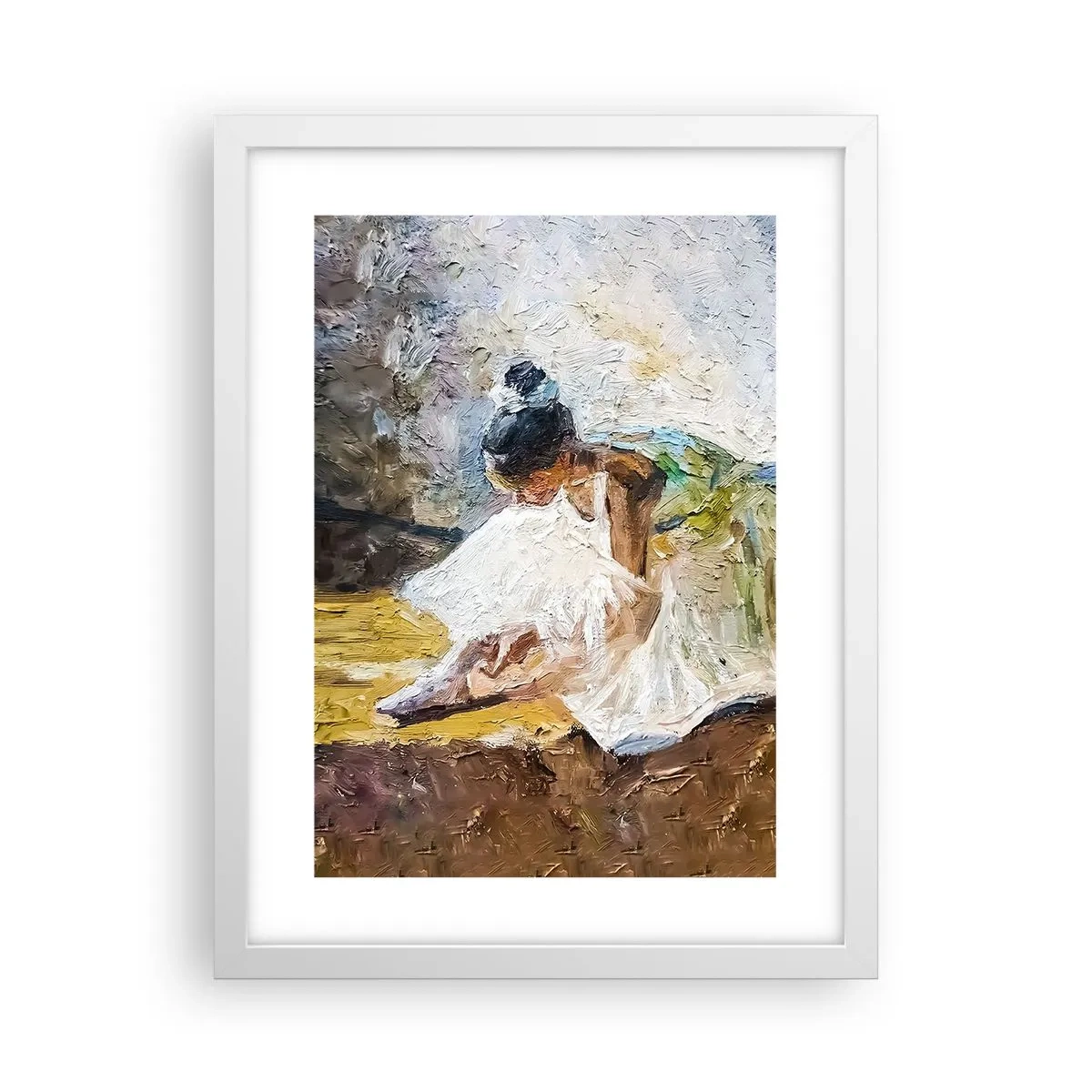 Póster en marco blanco - De un cuadro de Degas - 30x40 cm