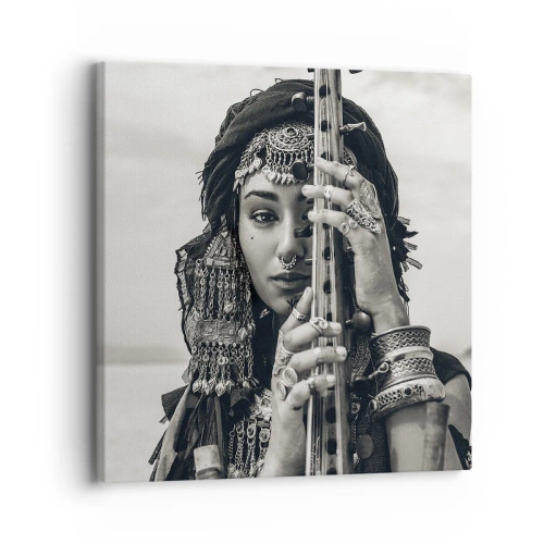 Cuadro sobre lienzo - Impresión de Imagen - La música propia de Oriente - 30x30 cm