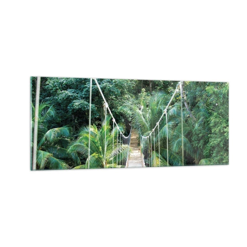 Cuadro sobre vidrio - Impresiones sobre Vidrio - ¡Bienvenido a la selva! - 100x40 cm