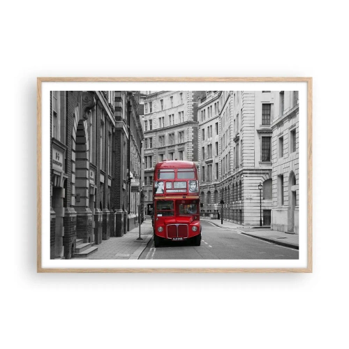 Póster en marco roble claro - La vida cotidiana no tiene por qué ser gris - 100x70 cm