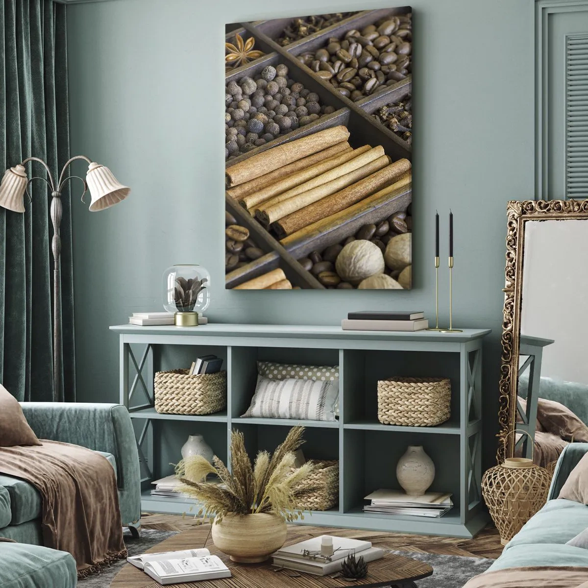 Cuadro sobre lienzo - Impresión de Imagen - Un tesoro de aromas - 65x120 cm