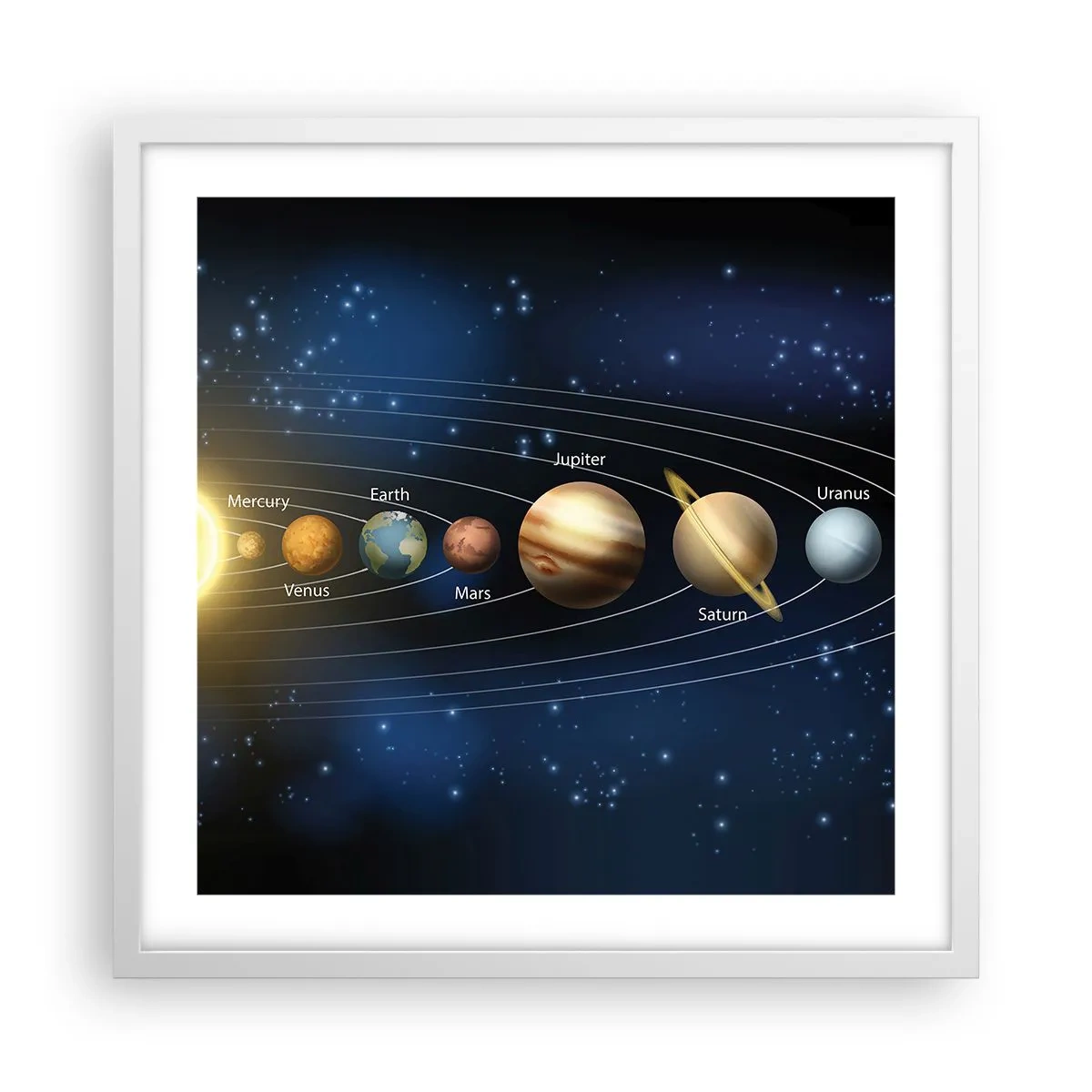 Póster en marco blanco - Uno de diez - 50x50 cm