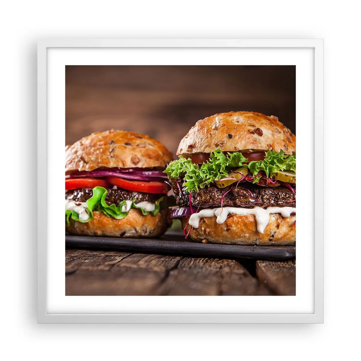 Póster en marco blanco - El sueño americano - 50x50 cm