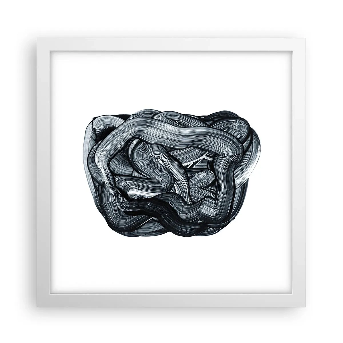 Póster en marco blanco - No es tan sencillo - 30x30 cm