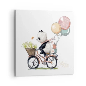 Cuadro sobre lienzo - Impresión de Imagen - Un día feliz - 50x50 cm