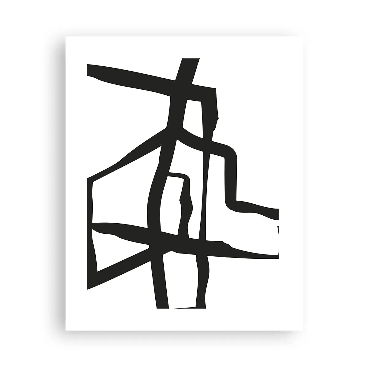 Póster - Construcción en blanco y negro - 40x50 cm