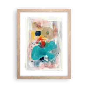 Póster en marco roble claro - Un juego de colores - 30x40 cm