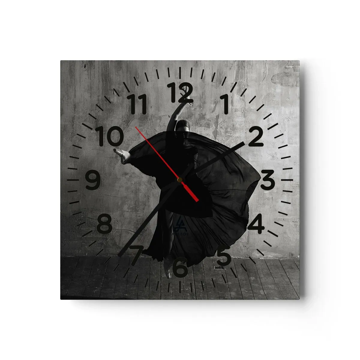 Reloj de pared - Reloj de vidrio - Cargada de pasión - 40x40 cm