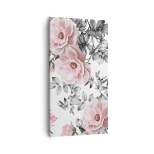 Cuadro sobre lienzo - Impresión de Imagen - Entre las rosas - 55x100 cm