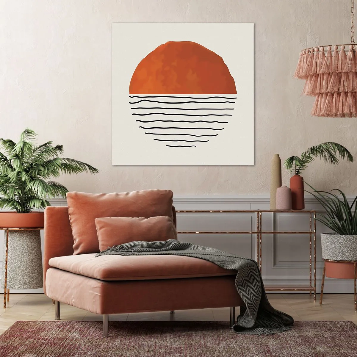 Cuadro sobre lienzo - Impresión de Imagen - En un ambiente japonés - 30x30 cm