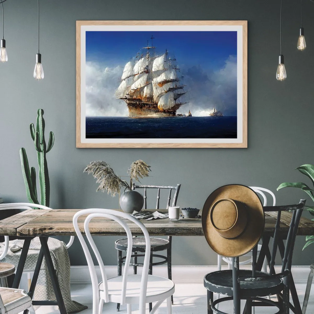 Póster en marco roble claro - La gran gloria - 91x61 cm