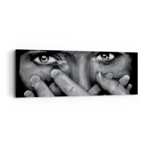 Cuadro sobre lienzo - Impresión de Imagen - No diré quién lo pintó - 90x30 cm