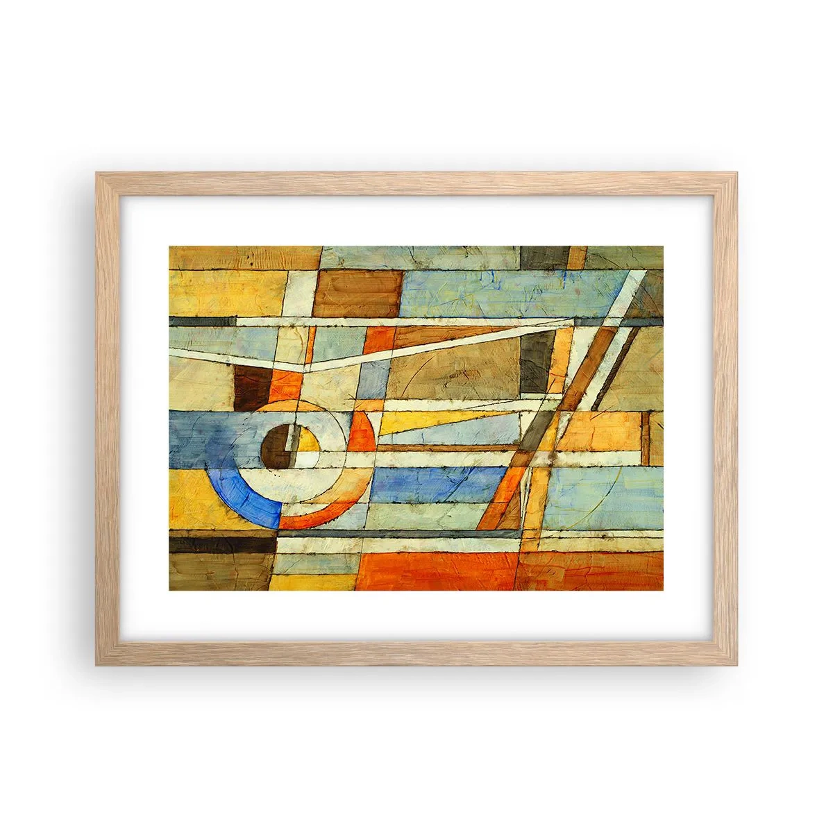 Póster en marco roble claro - Cubismo en una obra - 40x30 cm