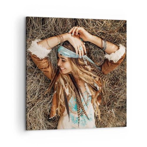 Cuadro sobre lienzo - Impresión de Imagen - El verano del amor - 50x50 cm