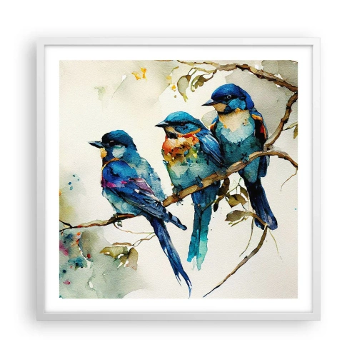 Póster en marco blanco - ¿Ofendido? - 60x60 cm