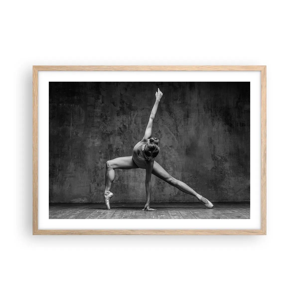 Póster en marco roble claro - Equilibrio perfecto - 70x50 cm