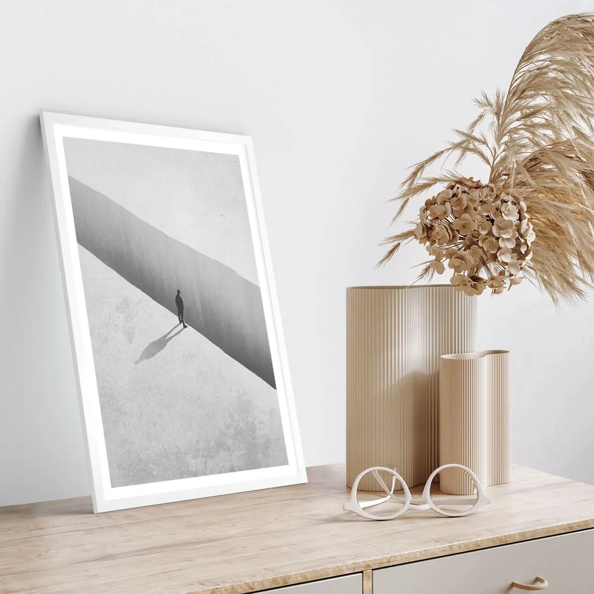 Póster en marco blanco - Sin un destino claro - 50x70 cm