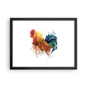 Póster en marco negro - Un manto real, un orgullo real - 40x30 cm