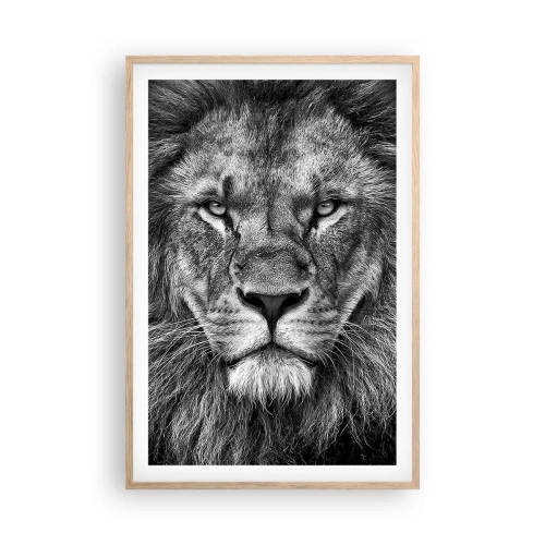 Póster en marco roble claro - Con el atuendo de la coronación - 61x91 cm