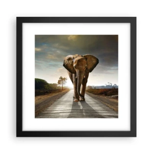 Póster en marco negro - Y para nada en un almacén de porcelana - 30x30 cm