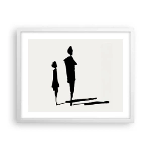 Póster en marco blanco - ¿Seguro que juntos? - 50x40 cm