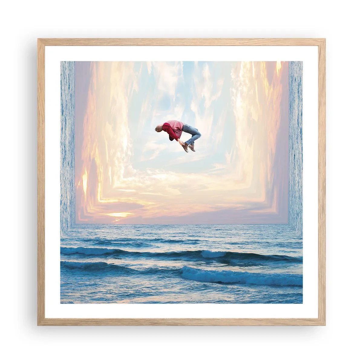 Póster en marco roble claro - A otra dimensión - 60x60 cm