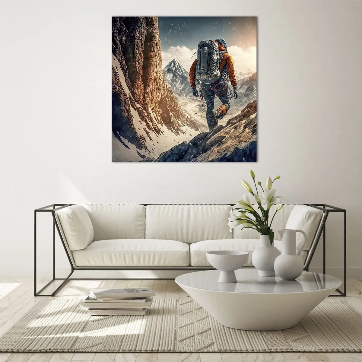 Cuadro sobre vidrio - Impresiones sobre Vidrio - Guerrero solitario - 70x70 cm