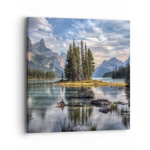 Cuadro sobre lienzo - Impresión de Imagen - Sobre el agua cristalina... - 40x40 cm
