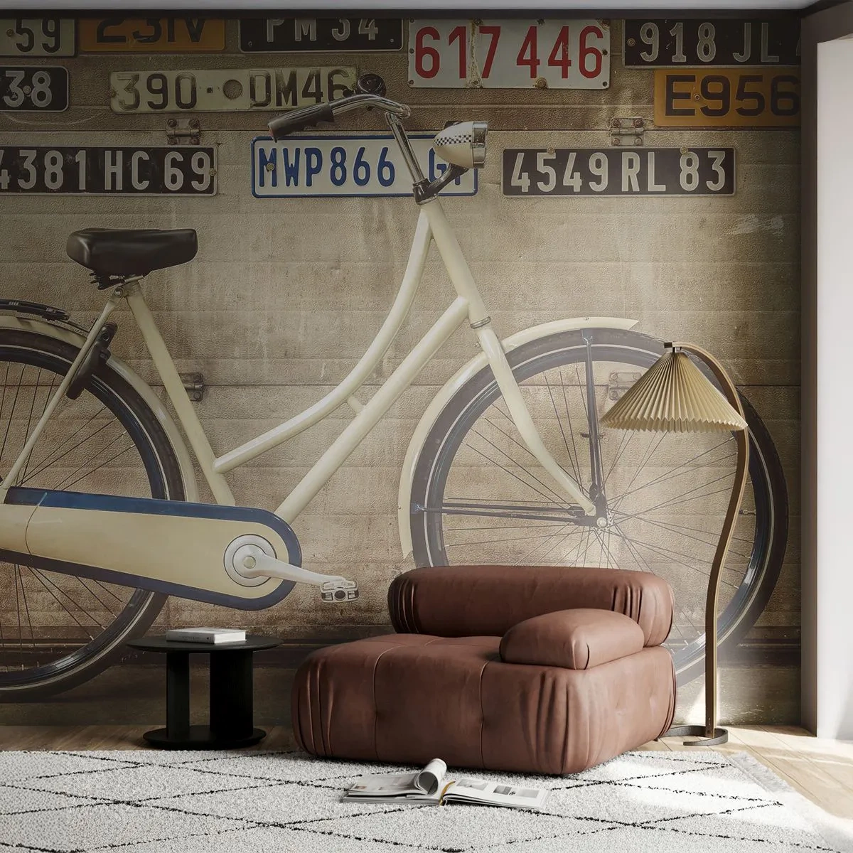 Fotomural Standard Eco - No hay complejos - Mural, Bicicleta, Platos - 200x140 cm