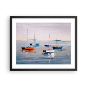 Póster en marco negro - Un más que merecido descanso - 50x40 cm