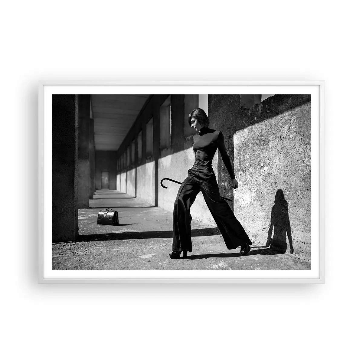 Póster en marco blanco - Elegancia urbana - 100x70 cm