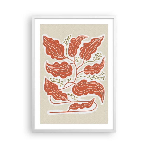 Póster en marco blanco - Folk y coral - 50x70 cm