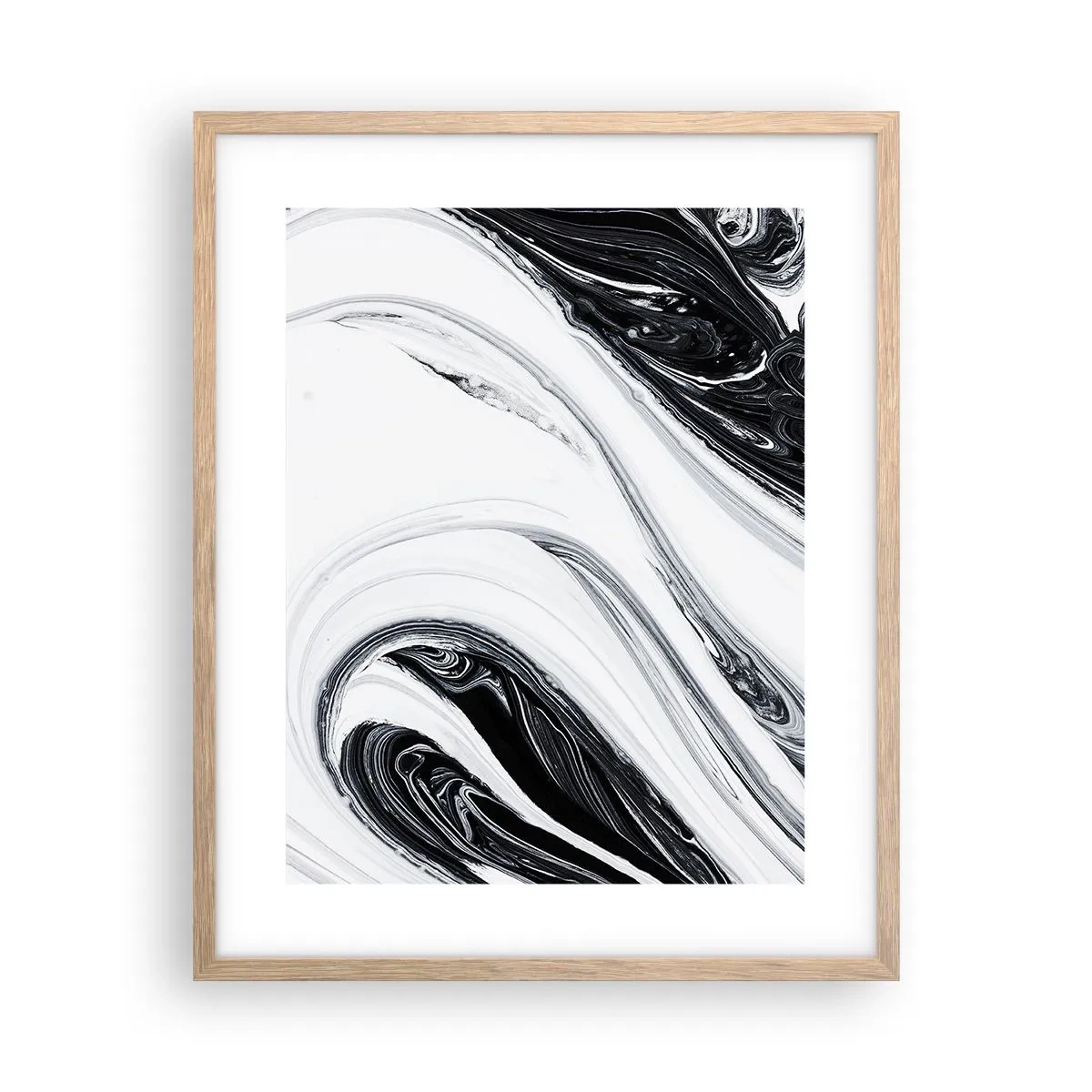 Póster en marco roble claro - Combinando opuestos - 40x50 cm