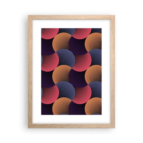 Póster en marco roble claro - En un ritmo circular - 30x40 cm