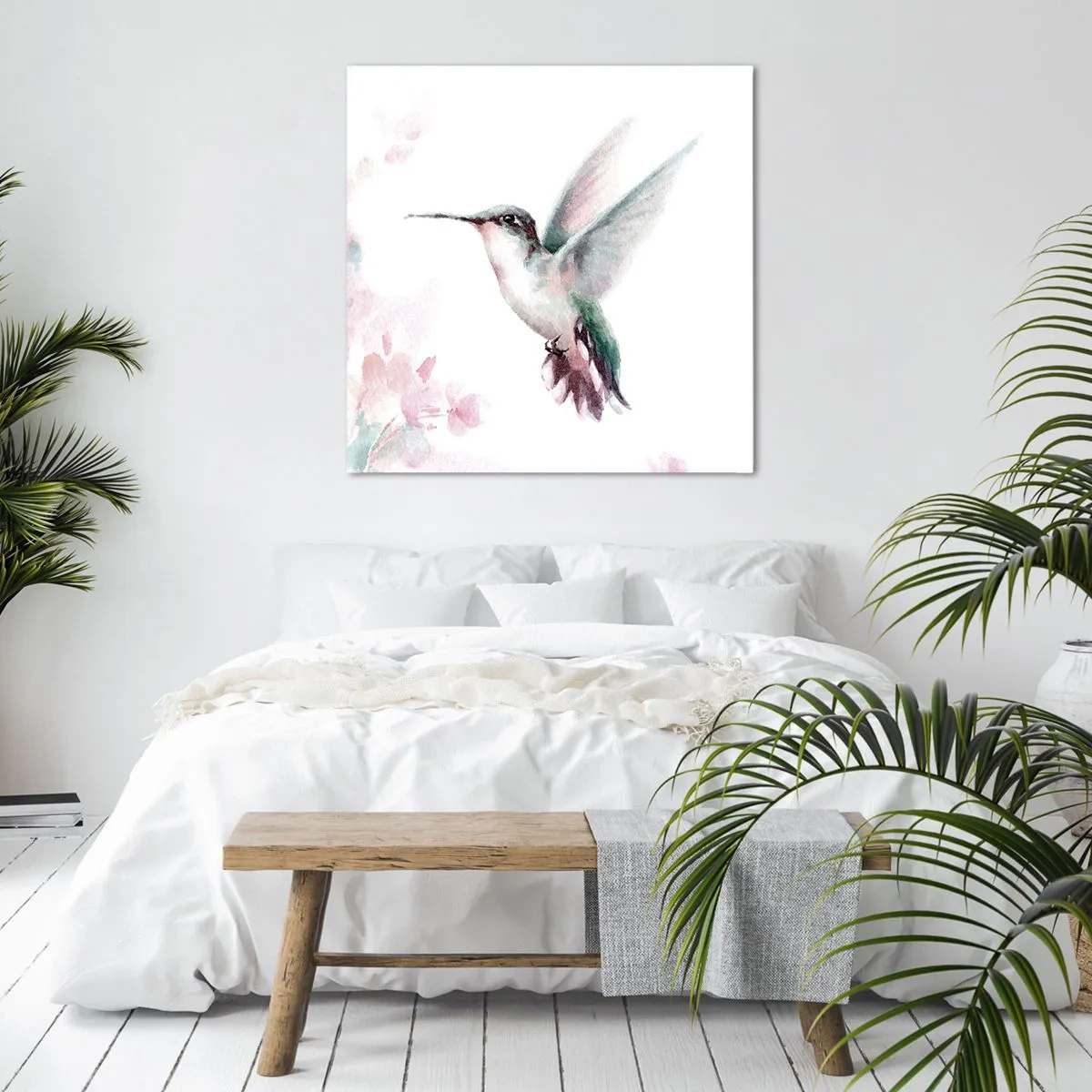 Cuadro sobre lienzo - Impresión de Imagen - Plasmando el aleteo - 50x50 cm