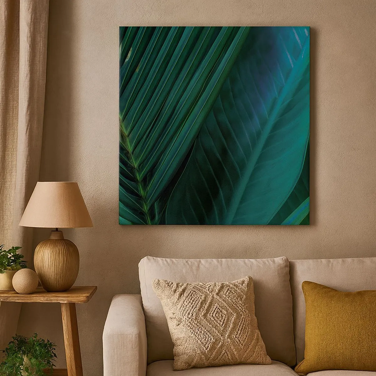 Cuadro sobre lienzo - Impresión de Imagen - Anatomía del verde - 30x30 cm