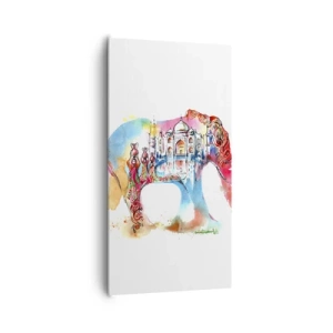 Cuadro sobre lienzo - Impresión de Imagen - India: el aura del amor - 65x120 cm