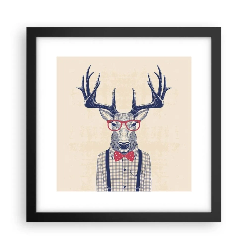 Póster en marco negro - Una extravagancia lúdica - 30x30 cm