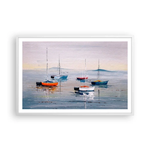 Póster en marco blanco - Un más que merecido descanso - 91x61 cm