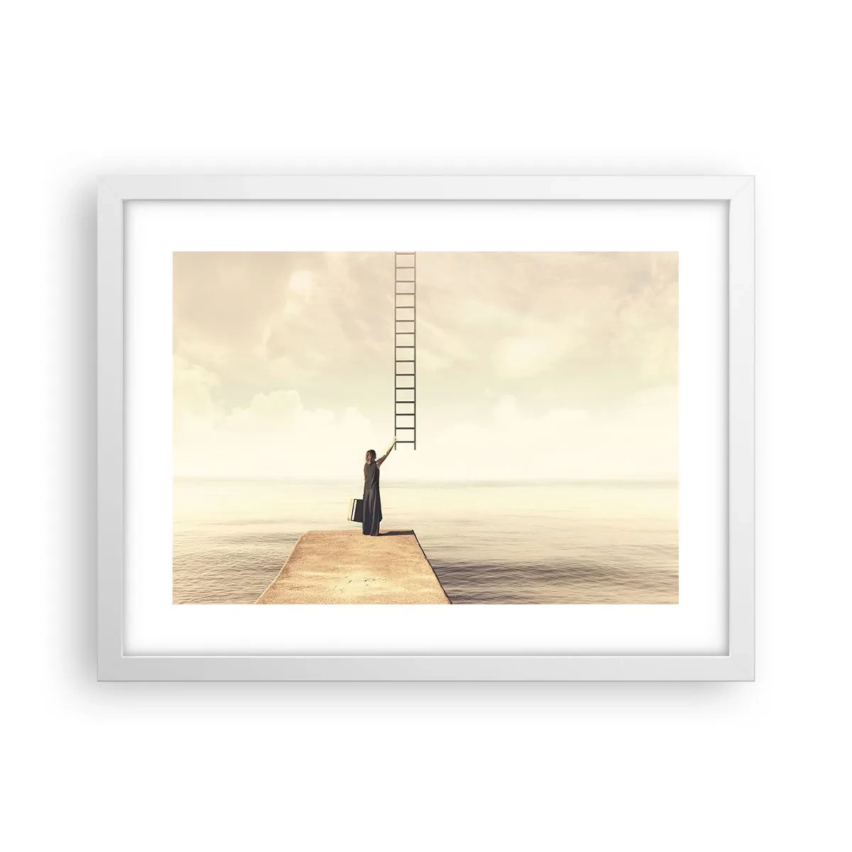 Póster en marco blanco - Un viaje mágico - 40x30 cm