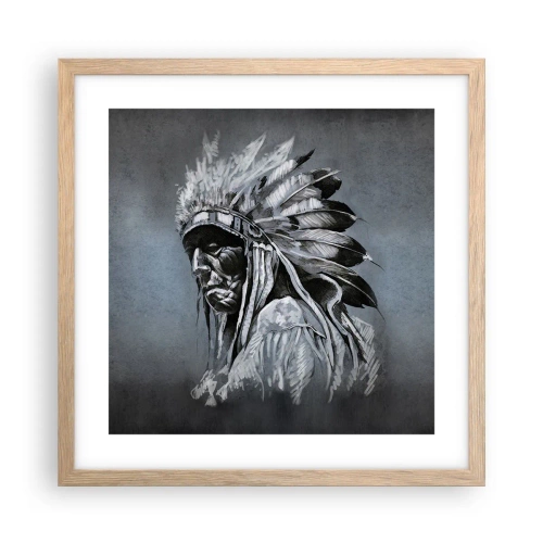 Póster en marco roble claro - Regreso a las raíces - 40x40 cm