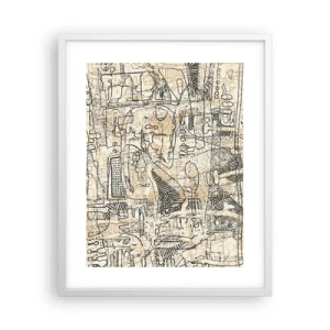 Póster en marco blanco - A la espera de ser descifrado - 40x50 cm