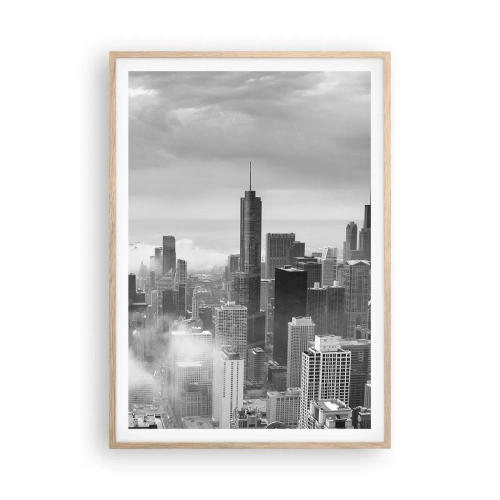 Póster en marco roble claro - Paisaje americano - 70x100 cm